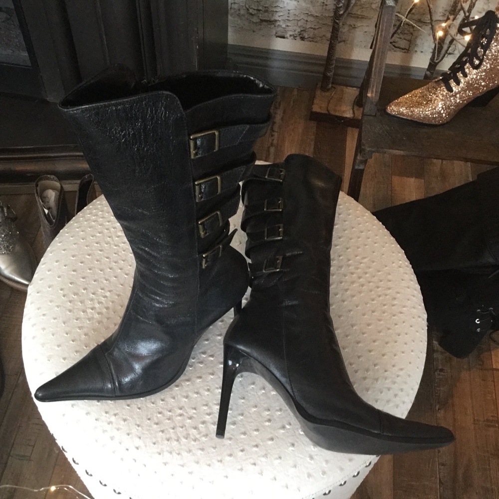 Charles David Size 6 Black Boots.